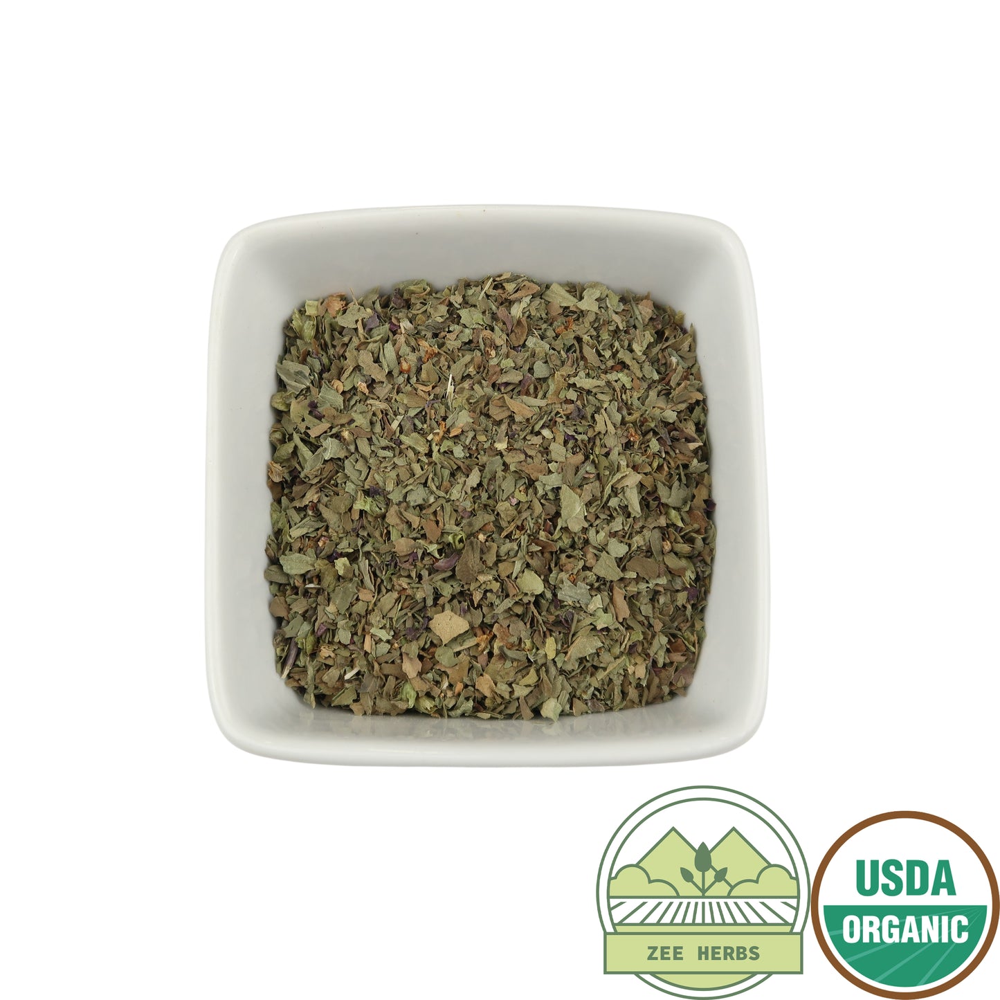 Basil Leaf, Organic Cut & Sifted (Ocimum basilicum)