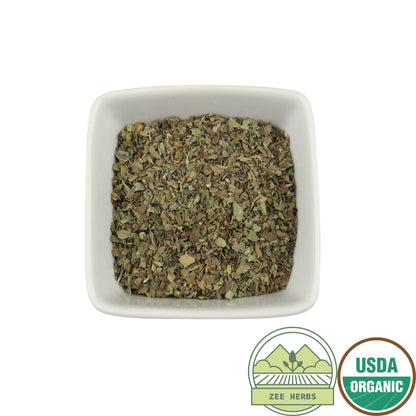 Basil Leaf, Organic Cut & Sifted (Ocimum basilicum)