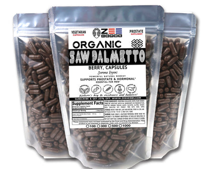 Saw Palmetto Berry Capsules - 1200mg Pure Natural Organic Saw Palmetto Berry Powder, Prostate Supplement