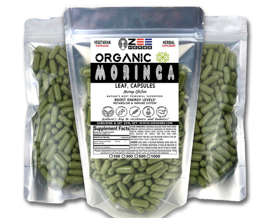 Moringa Capsules - 1800mg Natural Pure Organic Moringa Oleifera Leaf Powder