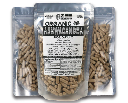 Ashwagandha Capsules - 1500mg Per Serving of Natural Pure Organic Ashwagandha Root Powder