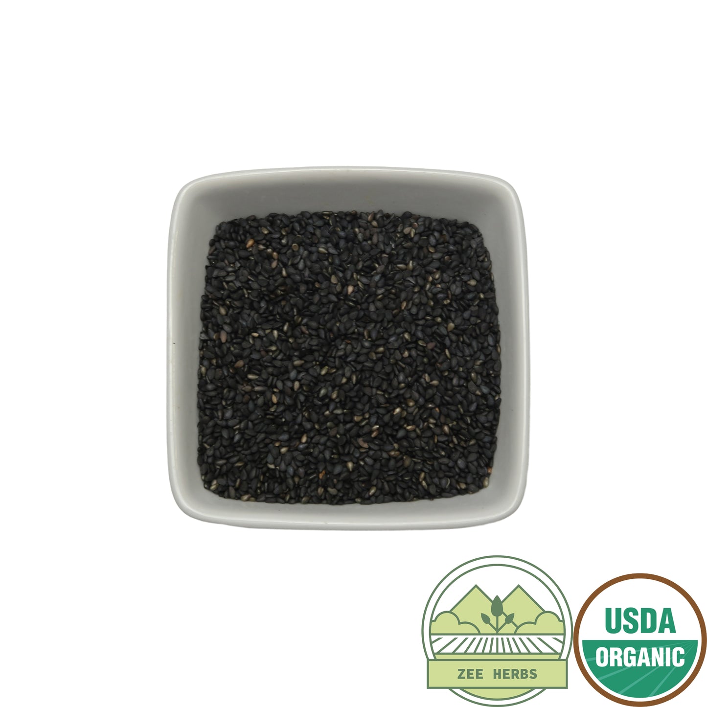 Black Sesame Seeds, Organic Whole - Sesamum Radiatum