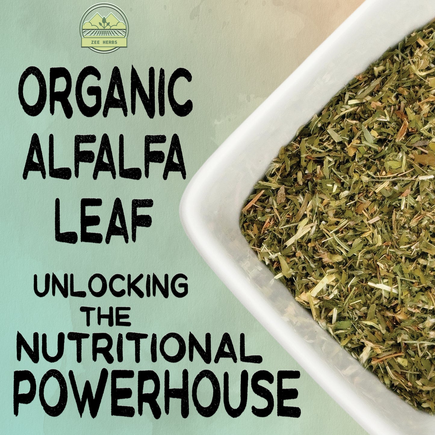 Organic Alfalfa Leaf, Cut & Sifted (Medicago Sativa)