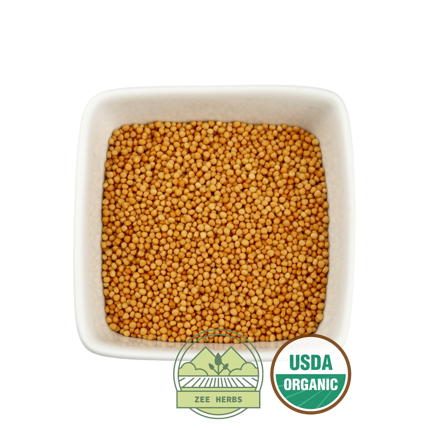 Organic Mustard Seed Yellow, Whole (Sinapis alba)