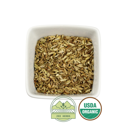 Organic Fennel Seed, Whole (Foeniculum vulgare)