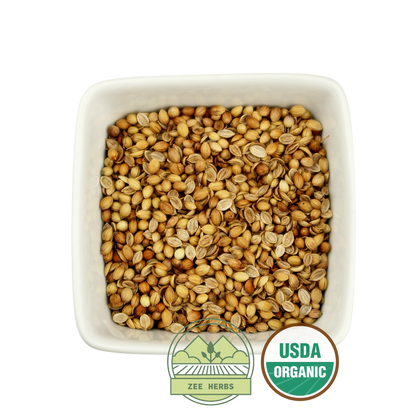 Coriander Seed, Organic Whole - Coriandrum sativum