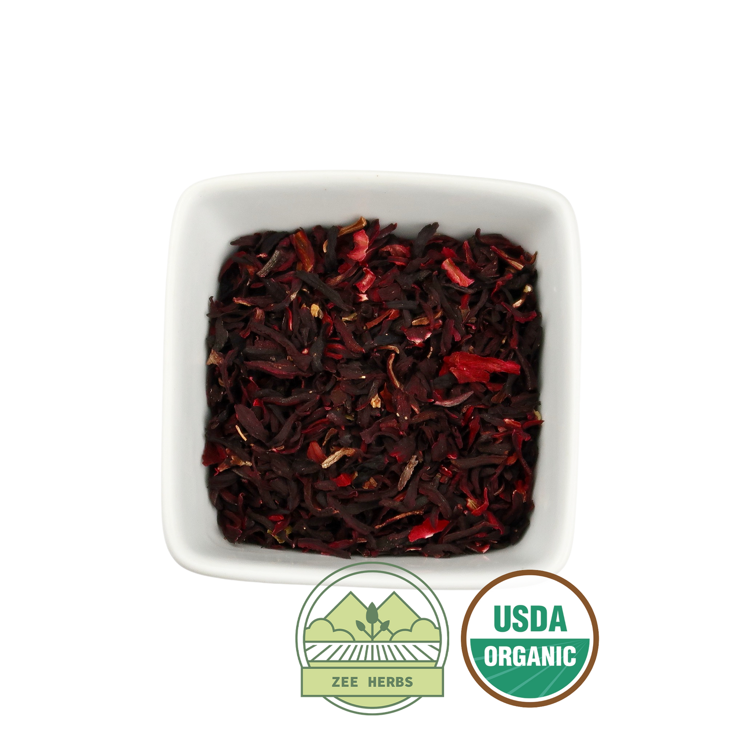 Hibiscus Flower, Organic Cut & Sifted (Hibiscus sabdariffa)