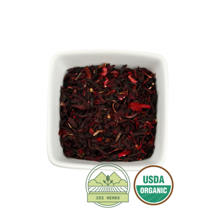 Hibiscus Flower, Organic Cut & Sifted (Hibiscus sabdariffa)