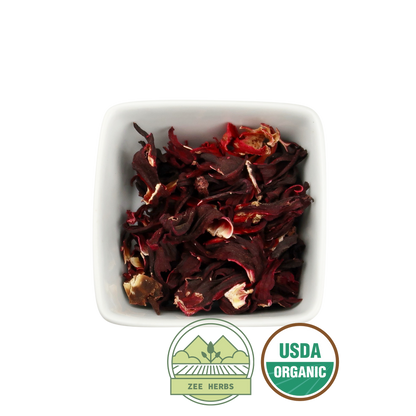 Hibiscus Flower, Organic Whole (Hibiscus sabdariffa)